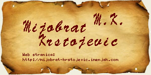 Mijobrat Krstojević vizit kartica